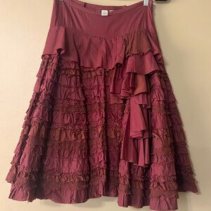 Anthropologie Los Feliz Ruffle Skirt by Lithe Size 2